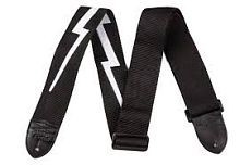 FENDER 2.5` NYLON LIGHTNING BOLT STRAP BLACK